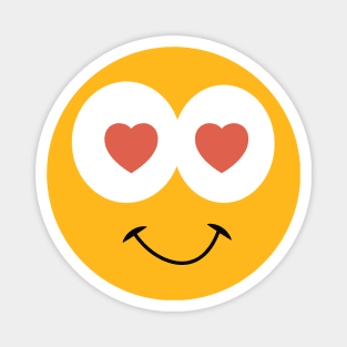 Cute Heart Eyes Toon Face In Love Magnet